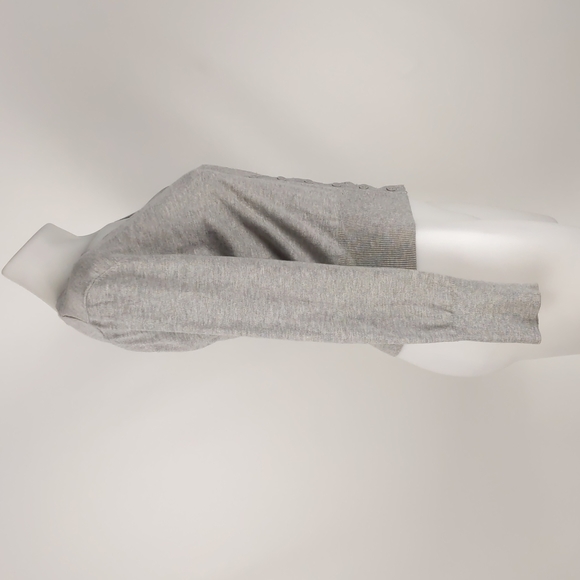 Cotton On Women's Cardigan Size Large Grey Long Sleeve V-Neck Button-up Fitted - Picture 11 of 12
